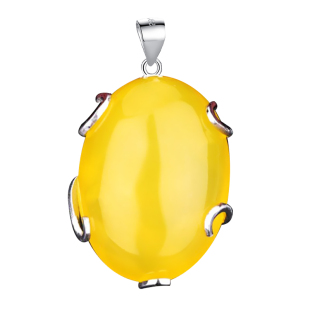 S925纯银吊坠空托随形吊坠托男女镶嵌琥珀蜜蜡松石银托项链吊坠托