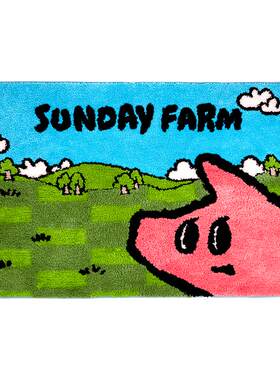 POPSUNDAY猪宝农场异形地毯地垫