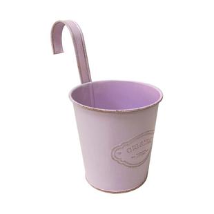 新款挂钩桶户外阳台悬挂多植物印字花盆家居装饰吊桶仿真花器花筒