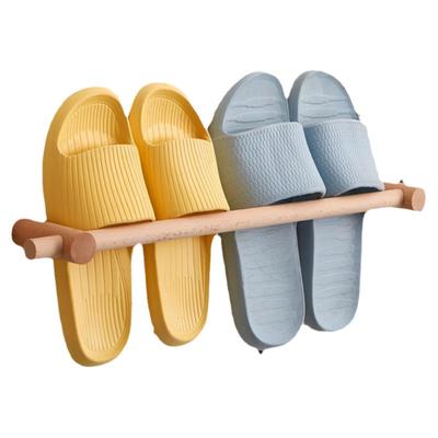 木目北欧组合洞洞板鞋架