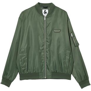 杰克琼斯男装春秋季新潮高街2025年休闲刺绣棒球立领宽松夹克外套