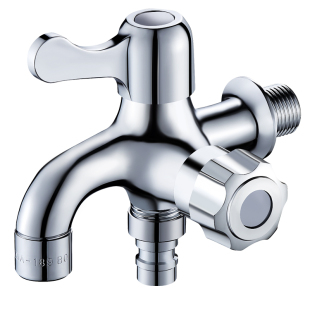 全铜洗衣机水龙头一进二出三通4分双出双头家用多功能一分二接头