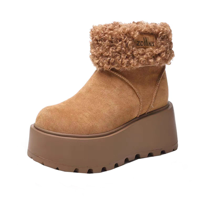 厚底内增高10CM松糕休闲雪地靴