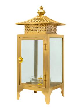 铜油灯供灯灯盏 酥油灯灯罩 家用佛前防风长明灯四头供灯寺庙天灯