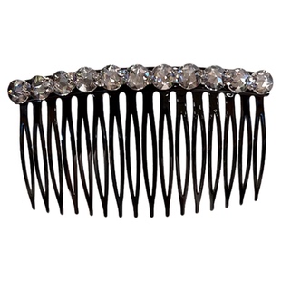 韩系新款防滑倒插梳发饰刘海夹压发后脑勺头饰 ins捷克钻插梳发饰