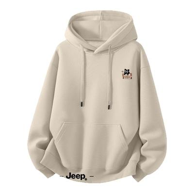 Jeep吉普加绒加厚连帽卫衣男款