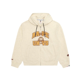 Aape旗舰店女装春季字母印花美式校园风潮流卫衣外套D321XAP