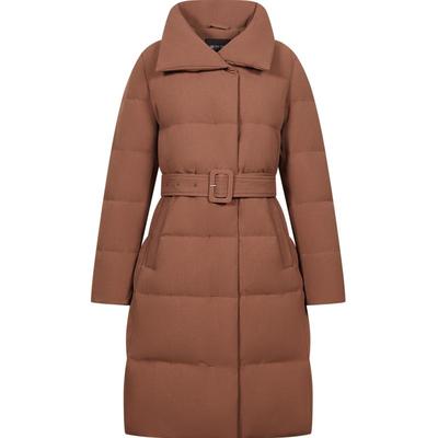 鹅绒长款收腰波司登羽绒服简洁