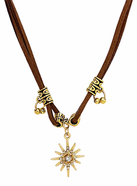 美拉德太阳花项链锁骨链颈链