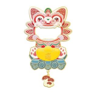 云南元宝瓦猫金属冰箱贴开瓶器城市旅游文创磁吸贴立体装饰纪念品