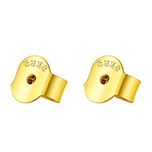 925纯银硅胶支撑耳堵防掉神器耳环耳钉耳棒后塞18k金后托固定配件