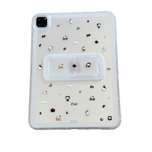 豹纹kitty透明支架可调节适用苹果三星华为2025ipadpro保护套平板Air34678壳XIAOMI第十代小米Matepad女可爱S