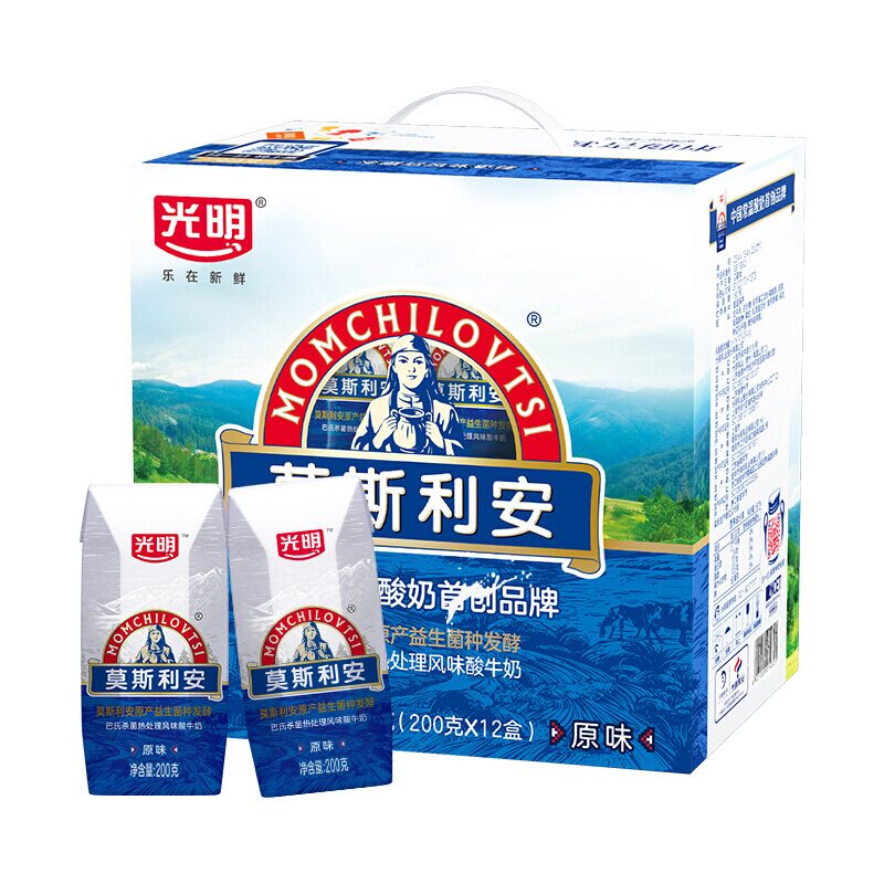 莫斯利安原味酸牛奶光明浓香醇厚