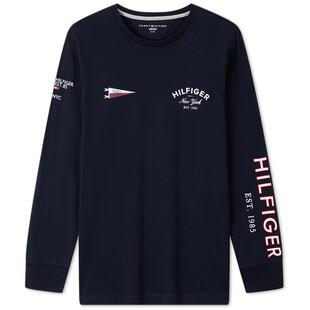 【预售免定】Tommy秋冬男女纯棉休闲通勤字母印花圆领长袖上衣T恤