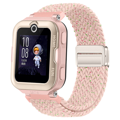 适用于华为儿童手表5/4pro表带5pro磁吸编织4X腕带5活力版/新耀版中小学生智能电话运动尼龙舒适透气替换