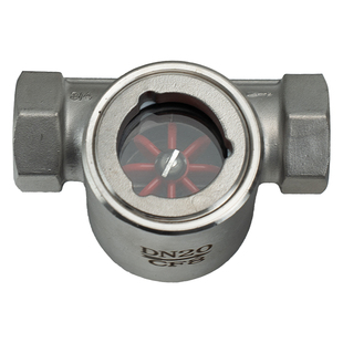 水流指示器304不锈钢叶轮窥镜内螺纹蒸汽管视镜4分管道流量观察器