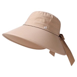 大帽檐防晒帽子女款2025新款夏季扎马尾遮阳渔夫帽防紫外线太阳帽