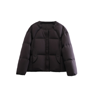 雅鹿2025冬季女装新款短款防寒保暖修身显瘦好看格子正品羽绒外套