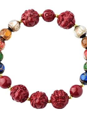 本命年手链香灰琉璃好运手串生肖三合六合情侣手链静安同款多宝