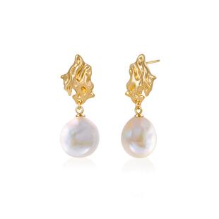 【明星同款】Amber Lollipop巴洛克珍珠耳钉女轻奢银耳环小众耳饰