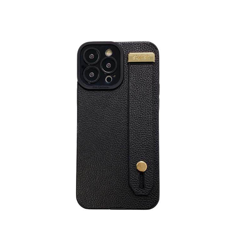 高级感荔枝纹适用iphone14手机壳16/15pro苹果13pro皮质12promax全包支架11pro防摔xsmax