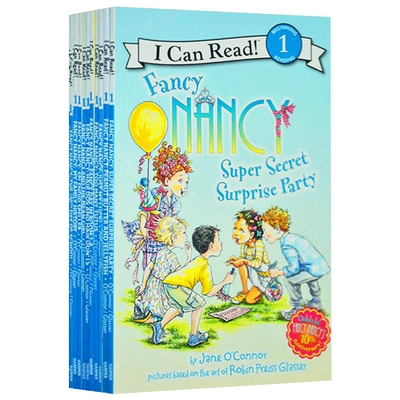 漂亮的南希10册 英文原版绘本 Fancy Nancy I Can Read 汪培珽一阶段 小俏妞希希 英文版儿童英语启蒙绘本分级读物正版进口书籍