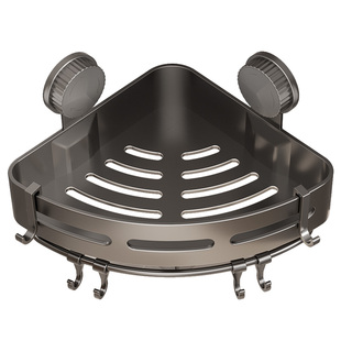 卫生间浴室置物架三角免打孔厕所转角挂架壁挂式洗澡间收纳架吸盘