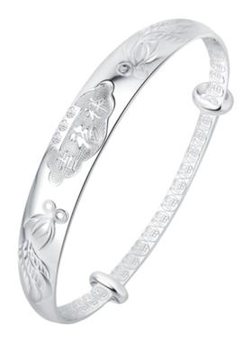 银手镯女9999纯银妈妈款吉祥福