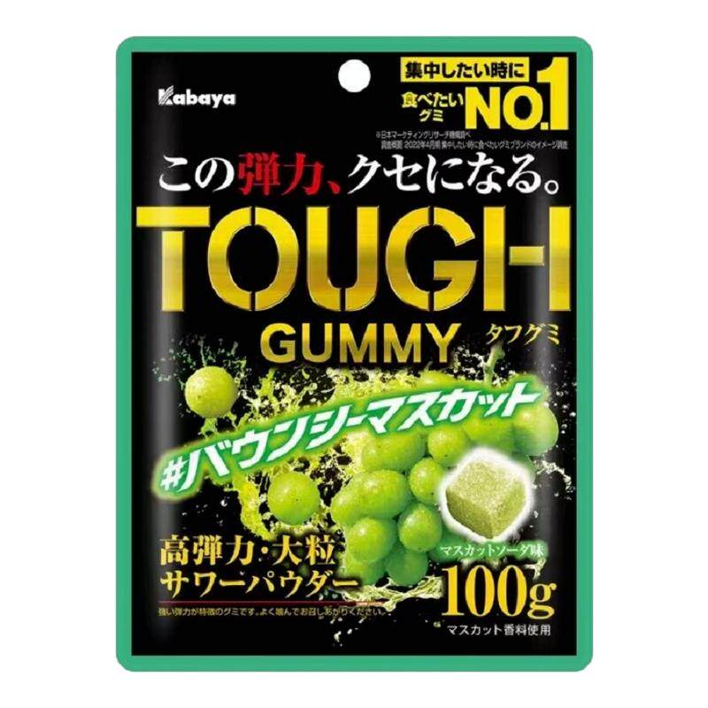 4包包邮卡巴也TOUGH软糖kabaya日本耐嚼大颗粒葡萄青提子柠檬味