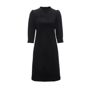 tq区绫致ONLY25春夏活性染泡泡袖暗纹短款牛仔连衣裙女时尚