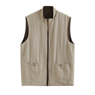 【潘玮柏同款】PLUS CRASH慵懒老钱风无袖马甲双面穿老钱风男装