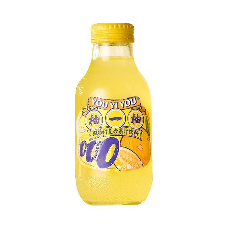 柚一柚双柚汁318ml*10瓶装鲜榨果汁解渴解腻葡萄柚维C柚子汁饮料