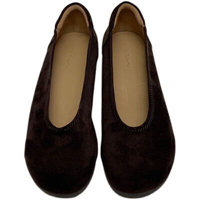 法式田园奶奶鞋女平底软皮