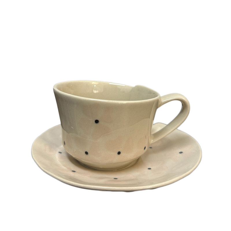 半橘Cup 复古咖啡杯陶瓷杯碟套装下午茶杯甜品盘伴手礼送闺蜜礼物