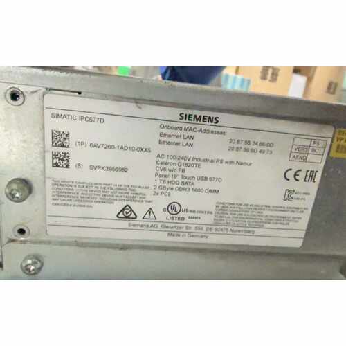 【议价-可维修】 西门子Siemens 6AV7260-1AD10-0XX5 全新/均有货