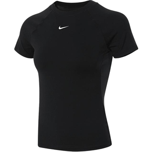 nike耐克秋季女子运动训练修身简约休闲短袖T恤锐力FV7843-010