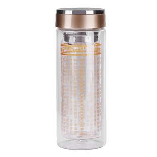 大悲咒水杯水晶玻璃杯药师日常心经随身泡茶杯供佛家用双层保温杯