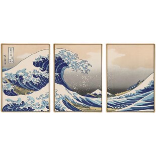 神奈川冲浪里浮世绘名画日式风格客厅墙壁装饰画民宿酒店墙面挂画