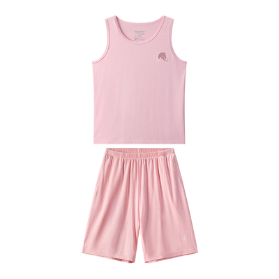 HeyBetter儿童背心内穿打底抗菌柔软短裤套装男女童宝宝无袖T恤