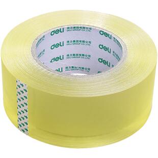 得力透明胶带大卷宽胶带封箱透明胶带纸封口胶布大号胶带快递打包带封口高透明胶布胶带切割器整箱批发包邮