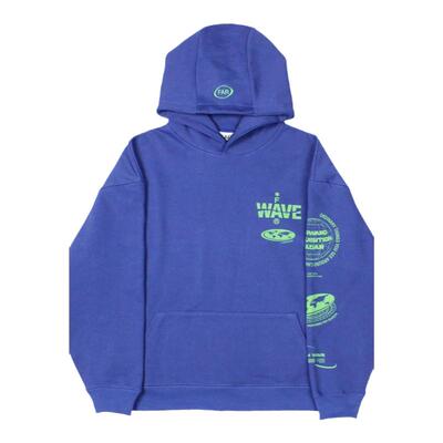 FAR ARCHIVE  PRINTED SLEEVE HOODIE _ PALACE BLUE / ISLAND