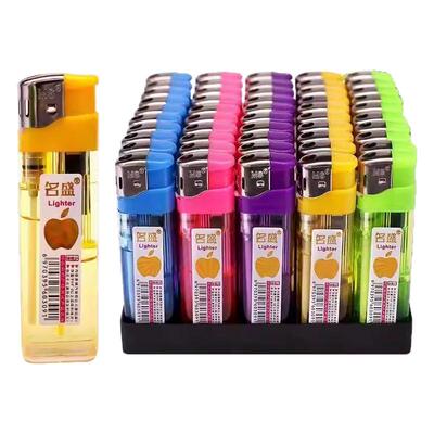 50支加厚透明一次性打火机明火防爆耐用定制订做印字批发2026新款