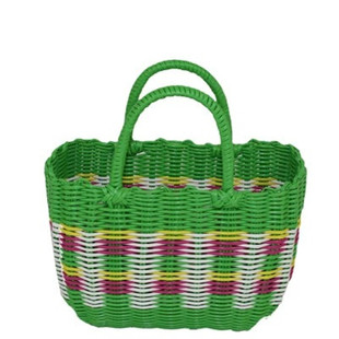 手工编织塑料买菜篮子手提篮宠物水果购物篮洗澡馒头游泳野餐筐