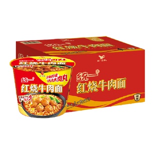 统一来一桶红烧牛肉面方便面食品方面泡面红烧味速食