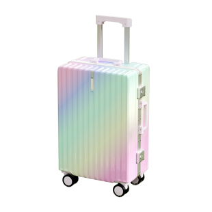 2026新款渐变色铝框行李箱女24寸大容量学生登机旅行箱拉杆箱20寸