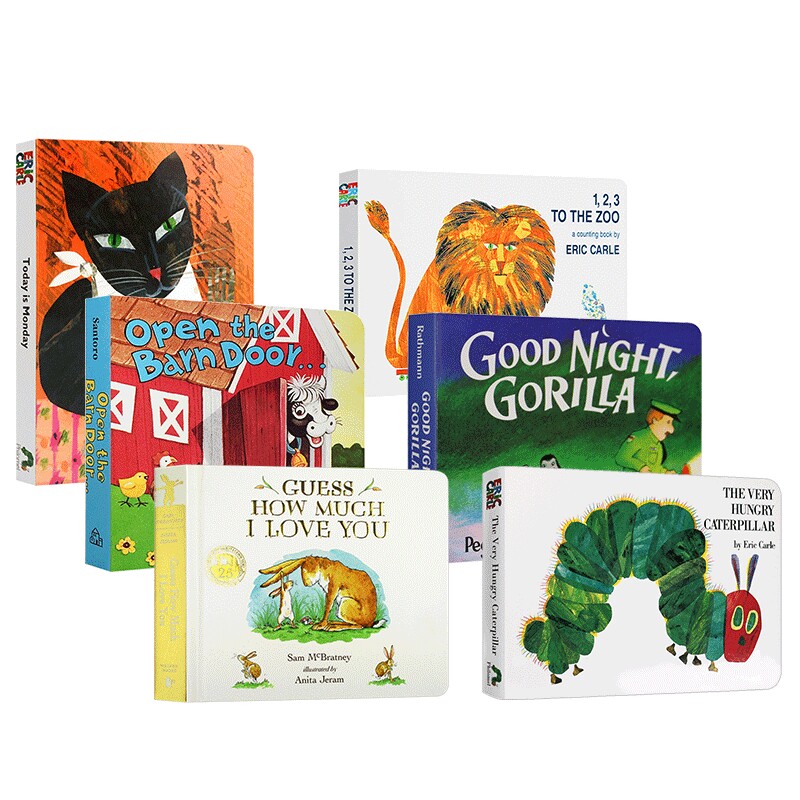brown bear英文绘本好饥饿的毛毛虫 The Very Hungry Caterpillar 晚安大猩猩 猜猜我有多爱你 英文版 廖彩杏吴敏兰书单Eric Carle