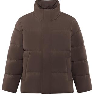 森马羽绒服男2024冬季新款时尚撞色肌理印花情侣面包服厚款外套潮