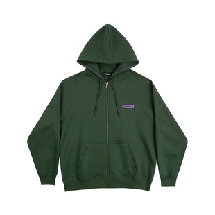 XLARGE街头宽松加绒外套上衣2025年新款秋冬男士刺绣连帽开衫卫衣