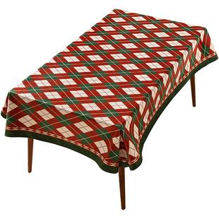 范居态度红色新年氛围桌布喜庆轻奢高级感桌布菱格布艺茶几盖布