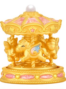 潮宏基亲挚旋转木马黄金摆件足金硬金木马童趣收藏投资金礼物计价